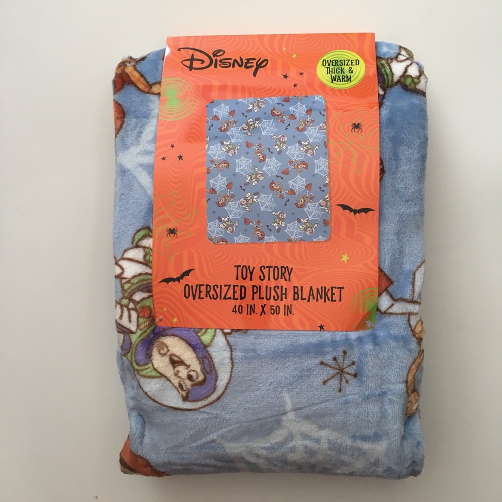 NEW Disney Baby Toy Story Oversized Plush Blanket Blue - Buzz Lightyear & Woody